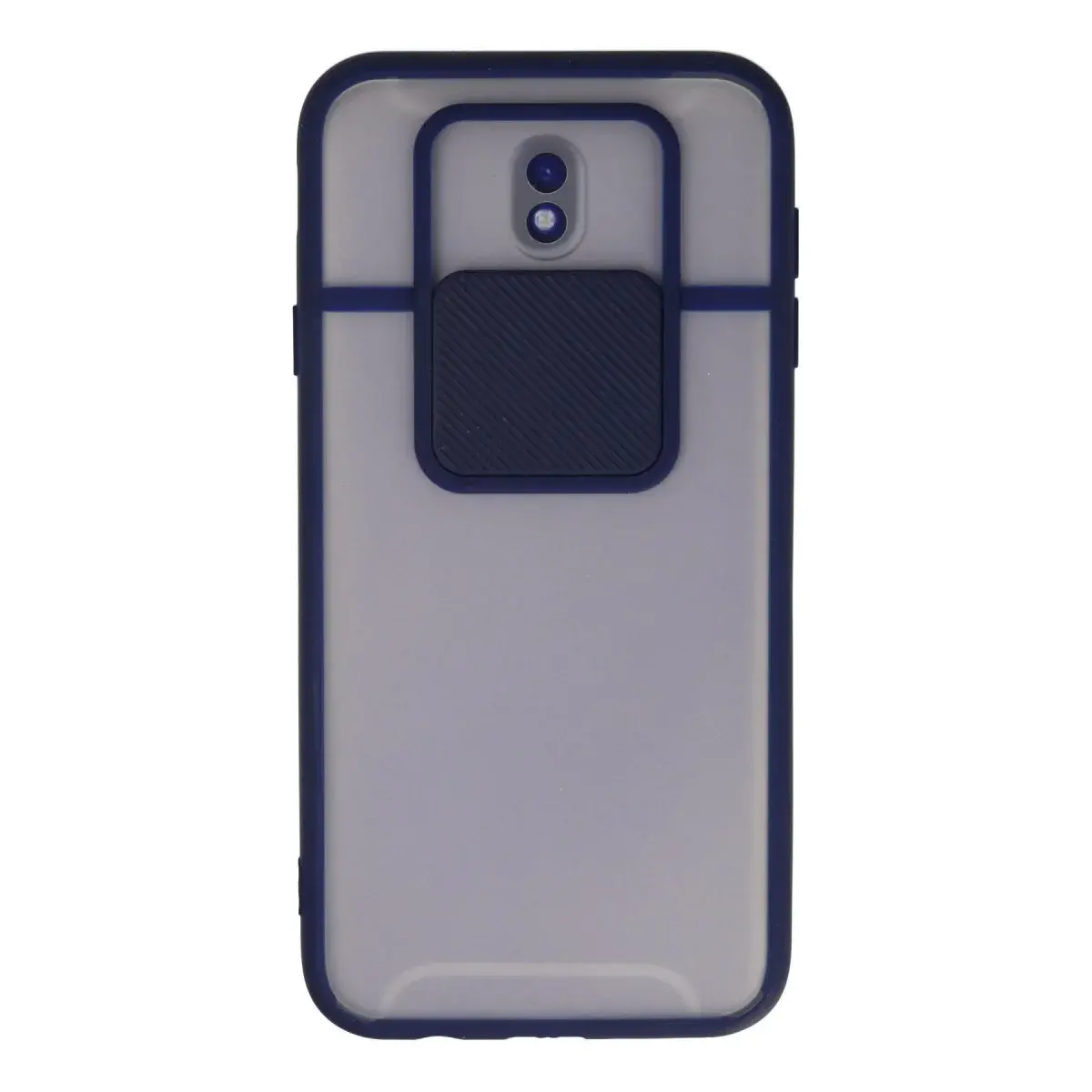 Samsung Galaxy J7 Pro / J730 Kılıf Palm Buzlu Kamera Sürgülü Silikon - Lacivert