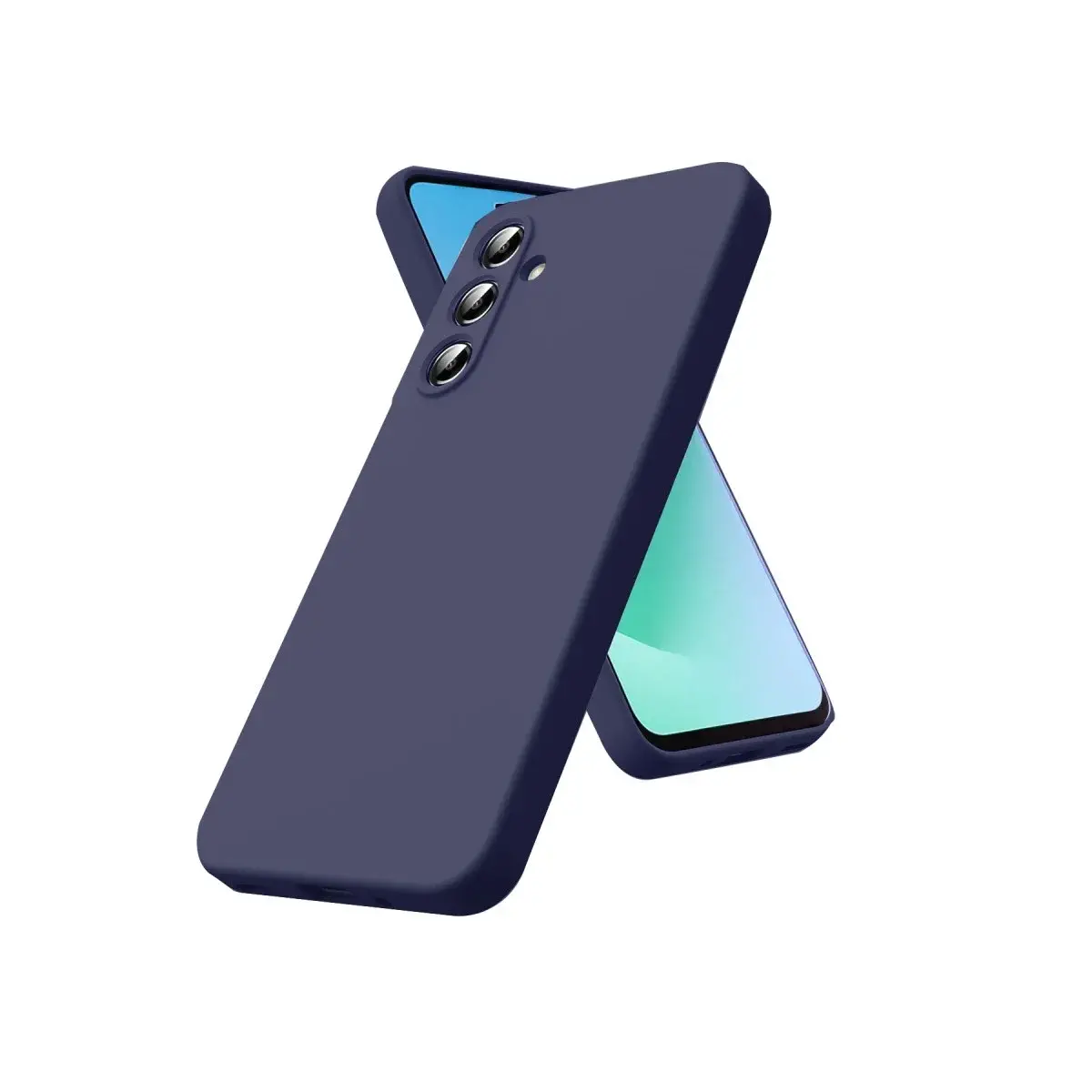 Samsung Galaxy S25 Fe Nano İçi Kadife Silikon - Lacivert
