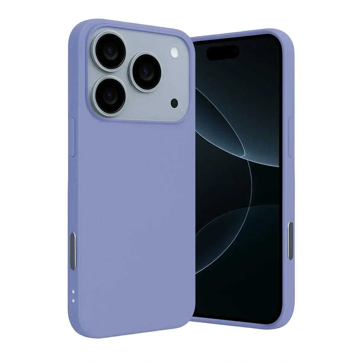 İphone 17 Pro Nano İçi Kadife Silikon - Lila