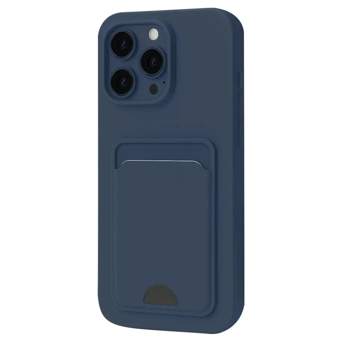 İphone 16 Pro Kılıf Kelvin Kartvizitli Silikon - Lacivert
