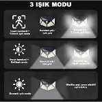 100 Led DIŞ Mekan Solar Aydınlatma Fotoselli Solar Lamba Hareket Sensörlü-2