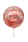 Kırmızı Simli Yuvarlak Şeffaf Balon 24 İnç-1