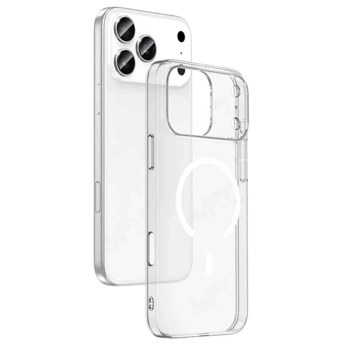 İphone 17 Pro Combo Sert Şeffaf Magsafe Kapak - Şeffaf