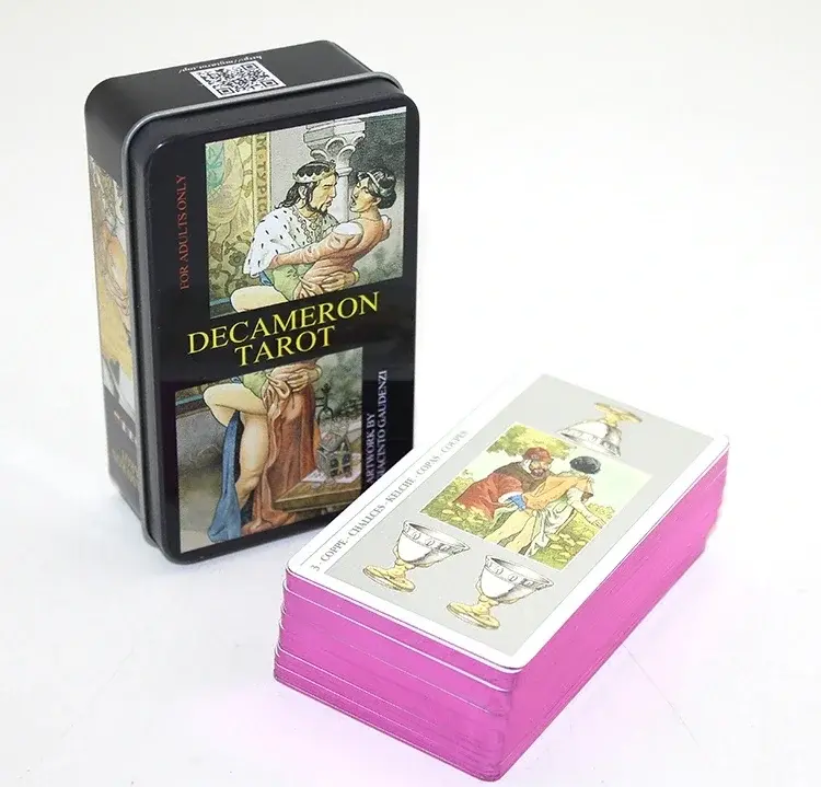 Decameron Metal Kutulu Tarot Kartı Alk2768