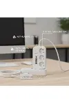 &nbsp;Akım Korumalı Priz ve Masaüstü Şarj İstasyonu Kablosuz 3 Priz ,4 USB, 2 Type-C Girişli 2 Metre-2