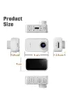 F2 2K 1080P Parmak Kamera 130° Geniş Açı IPS Ekranlı 25g Mini Taşınabilir Cep Kamerası Beyaz-5