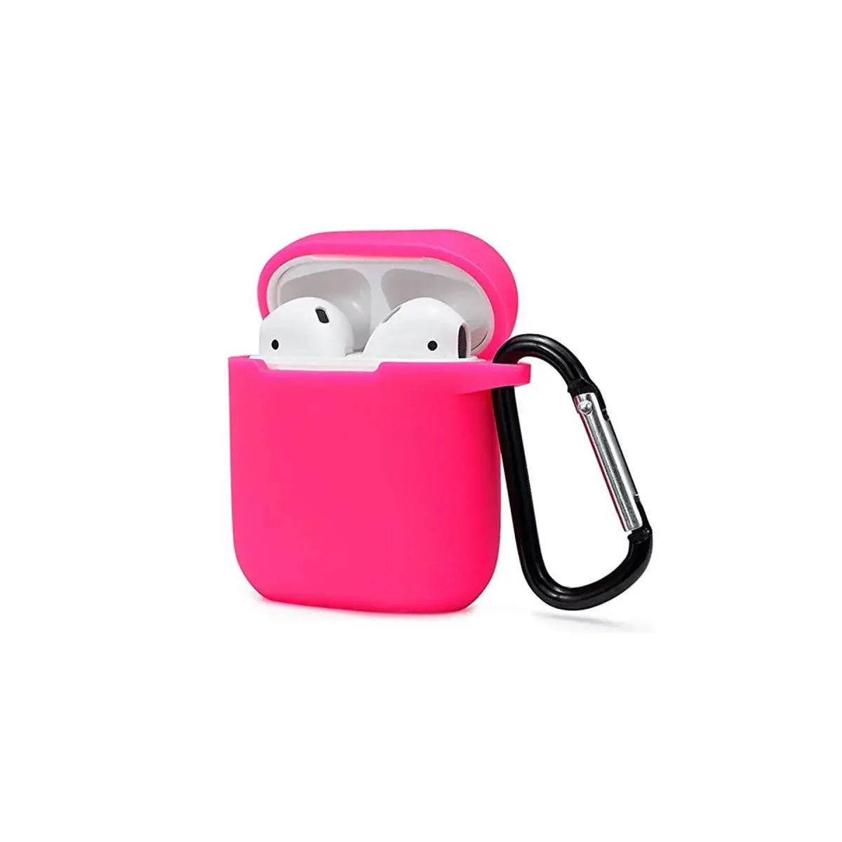 Airpods 2 (2.nesil) Sert Silikon Kılıf - Pembe