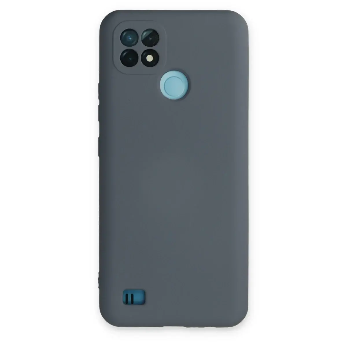 Realme C21 Kılıf Nano İçi Kadife Silikon - Gri