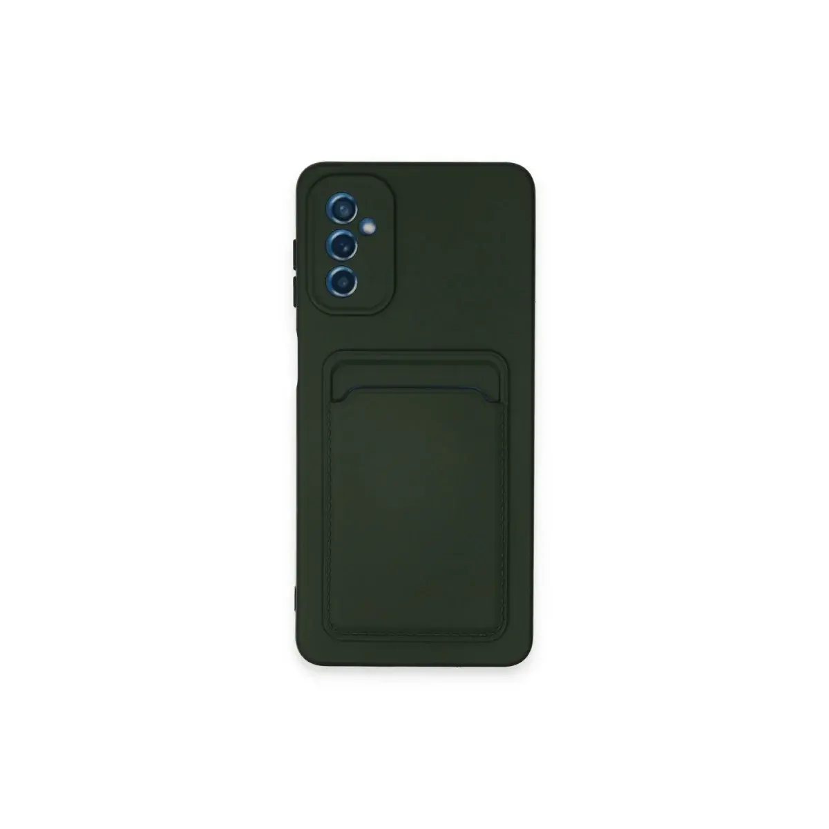 Samsung Galaxy A14 4g Kılıf Kelvin Kartvizitli Silikon - Koyu Yeşil