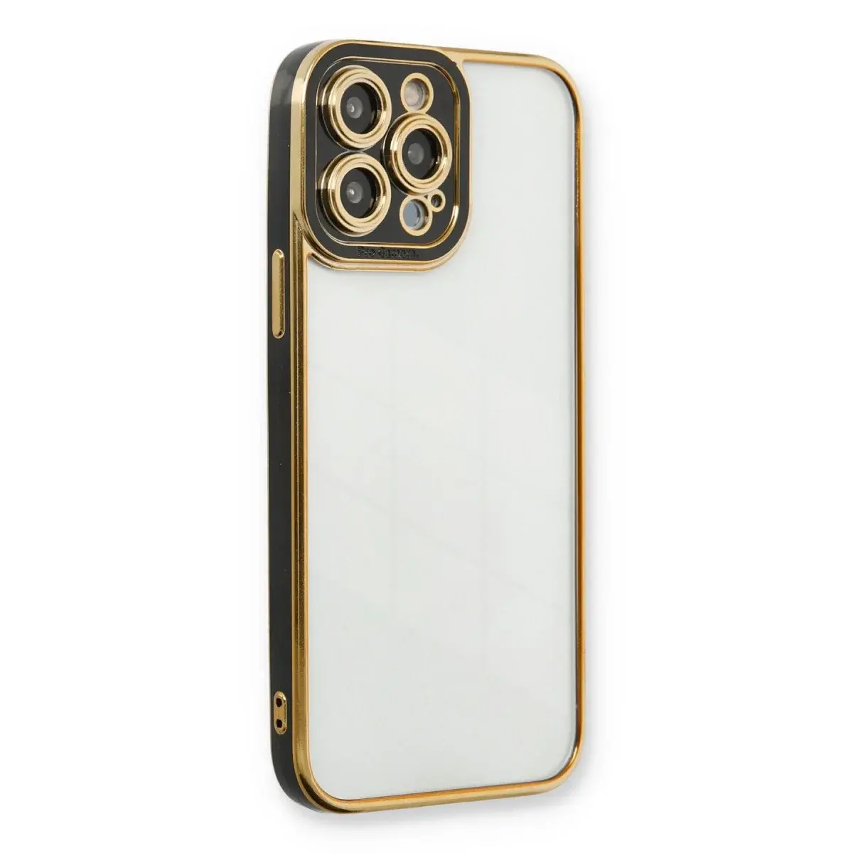 İphone 13 Pro Max Kılıf Liva Lens Silikon - Siyah