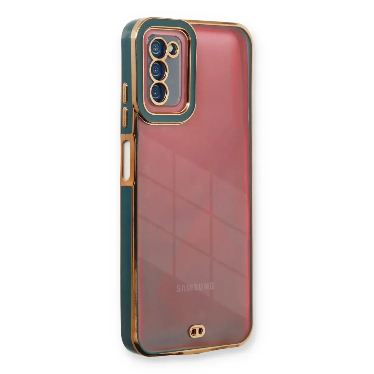 Samsung Galaxy A03s Kılıf Liva Lens Silikon - Yeşil