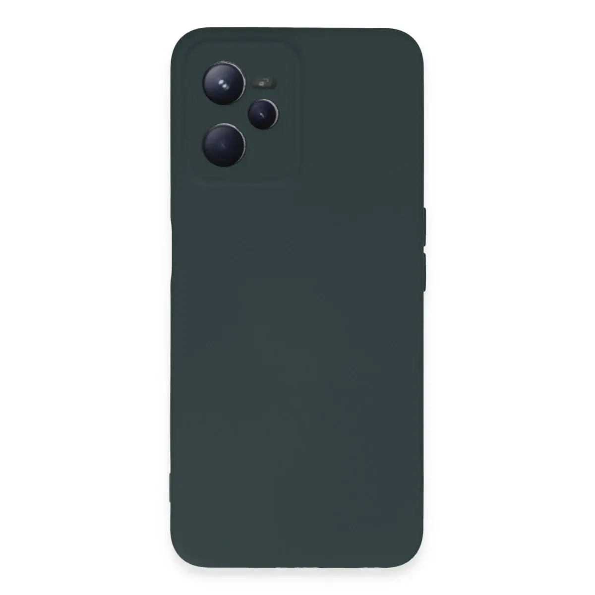 Realme C35 Kılıf Nano İçi Kadife Silikon - Koyu Yeşil