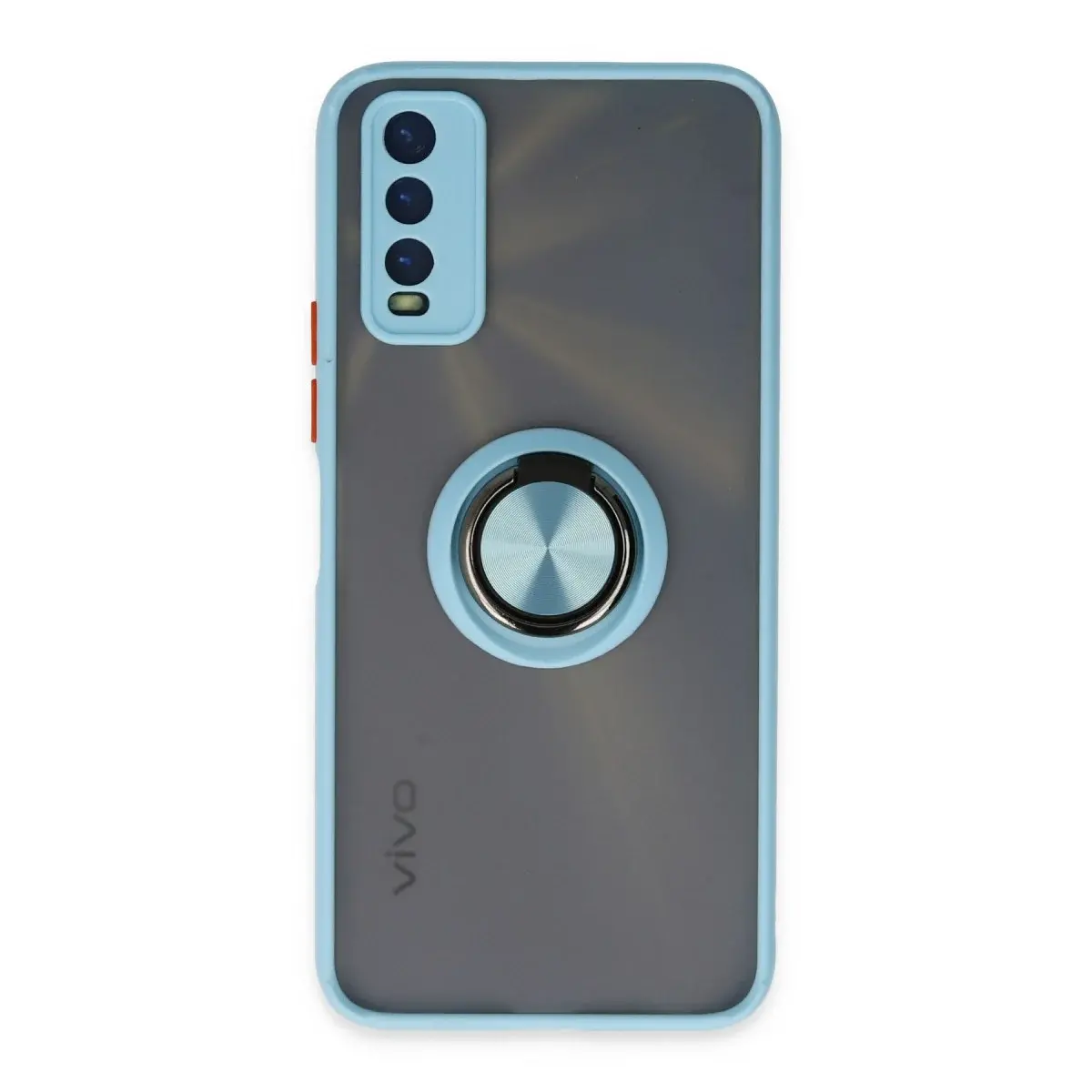 Vivo Y11s Kılıf Montreal Yüzüklü Silikon Kapak - Buz Mavi