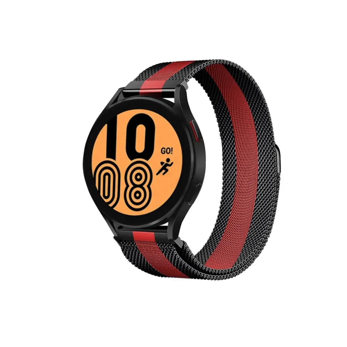 Watch 20mm Metal Mıknatıslı Kordon - Siyah-kırmızı