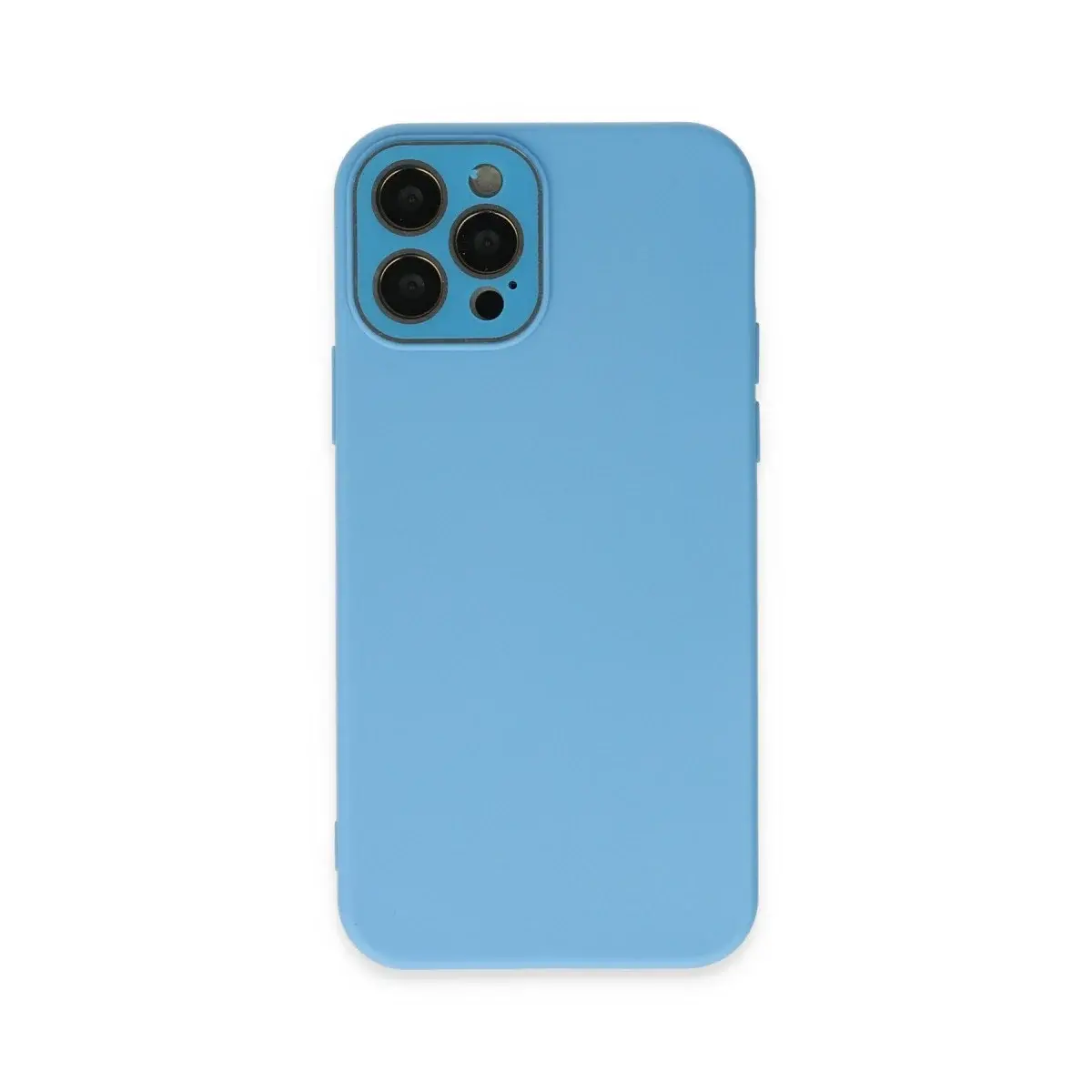 İphone 12 Pro Kılıf Lansman Glass Kapak - Mavi