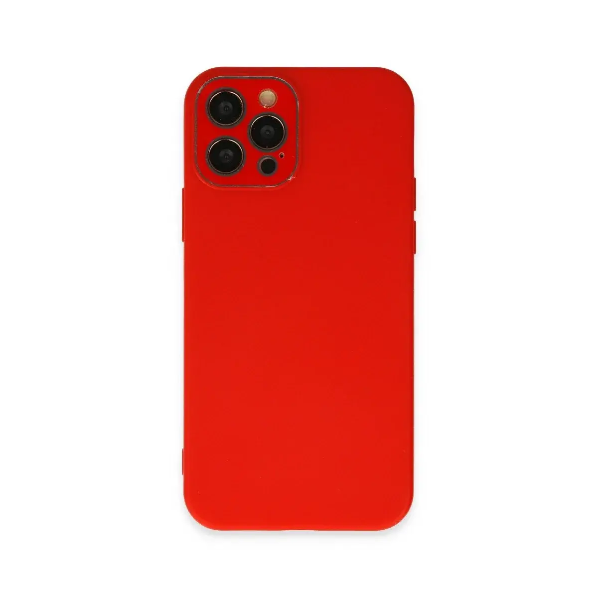 İphone 12 Pro Kılıf Lansman Glass Kapak - Kırmızı