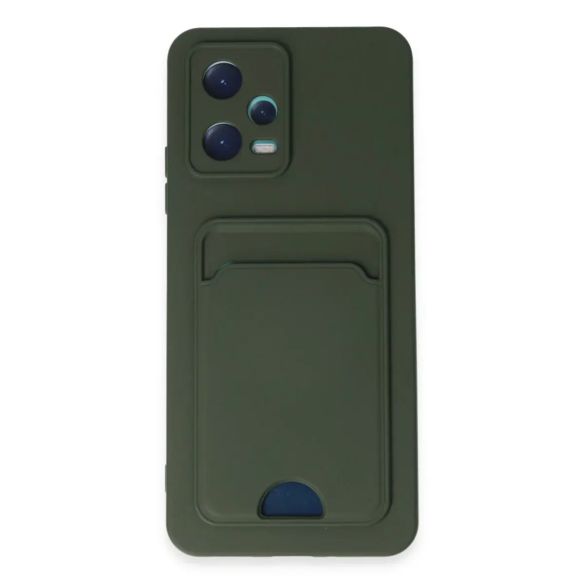 Xiaomi Poco X5 5g Kılıf Kelvin Kartvizitli Silikon - Koyu Yeşil