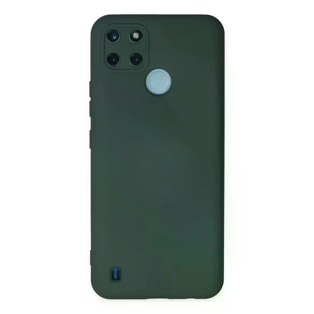 Realme C25y Kılıf Nano İçi Kadife Silikon - Koyu Yeşil