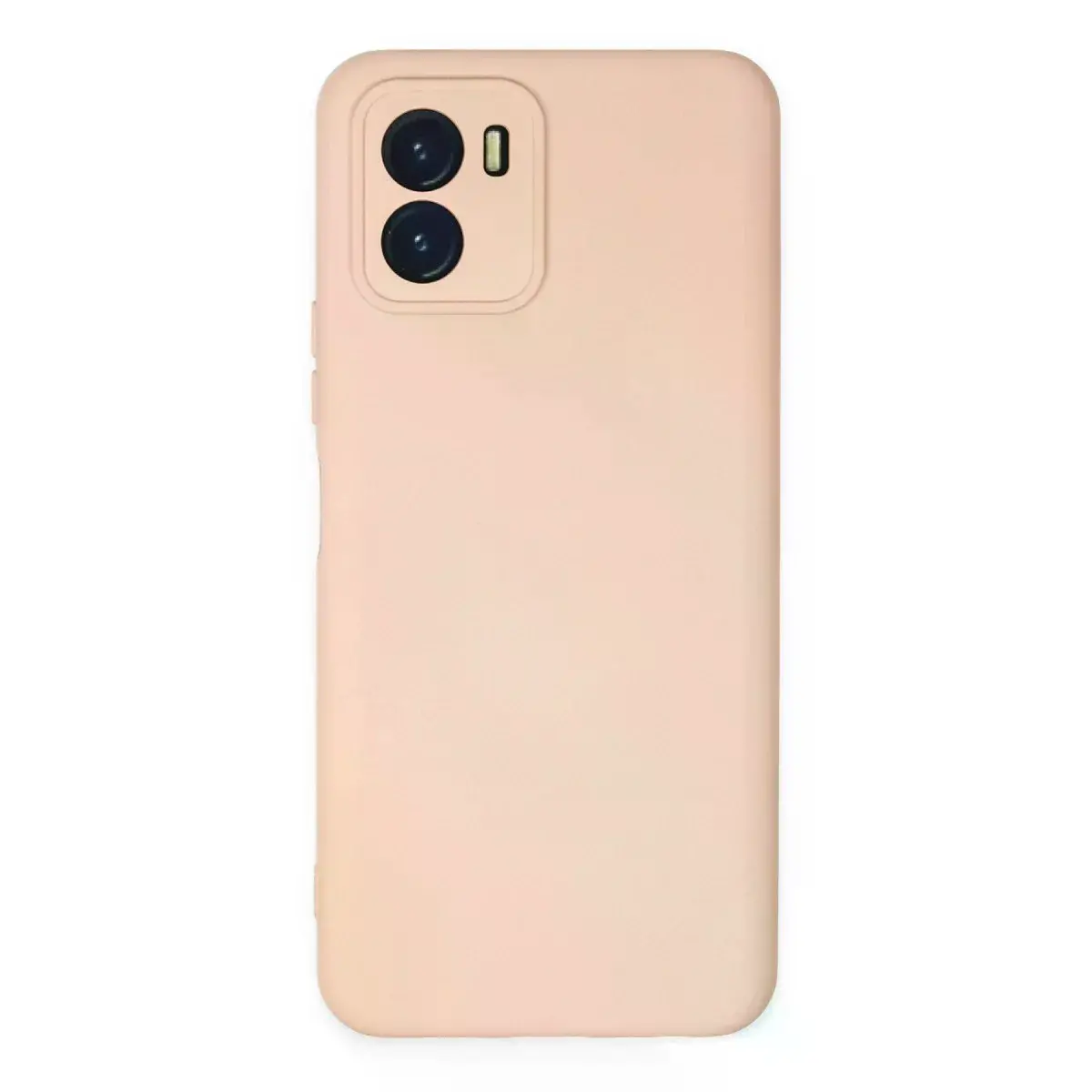 Vivo Y15s Kılıf Nano İçi Kadife Silikon - Pudra
