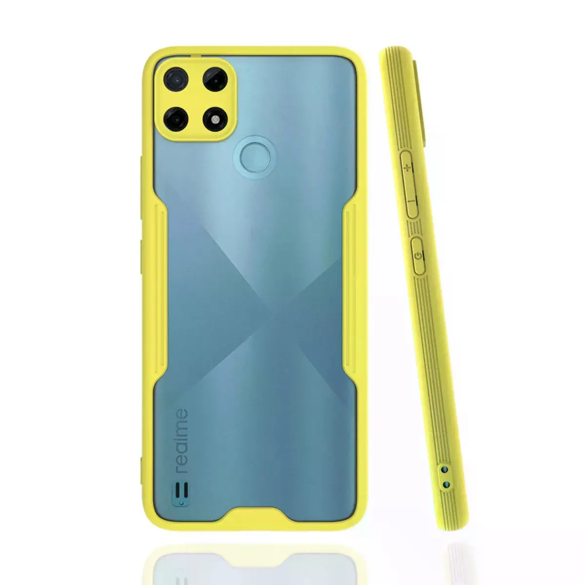 Realme C25y Kılıf Platin Silikon - Sarı