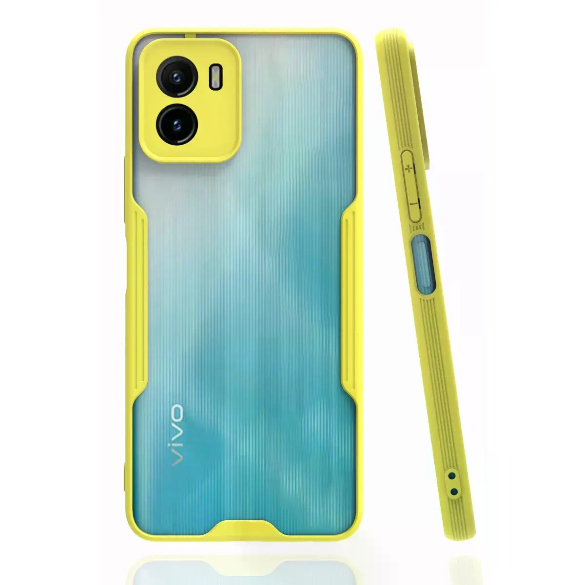 Vivo Y15s Kılıf Platin Silikon - Sarı
