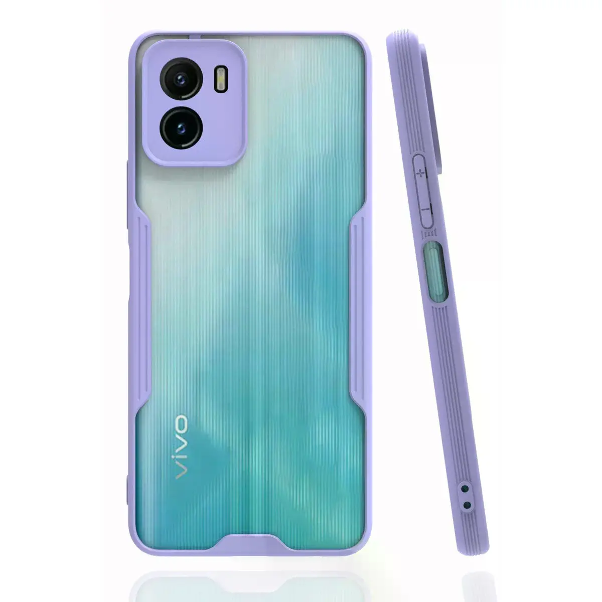 Vivo Y15s Kılıf Platin Silikon - Lila