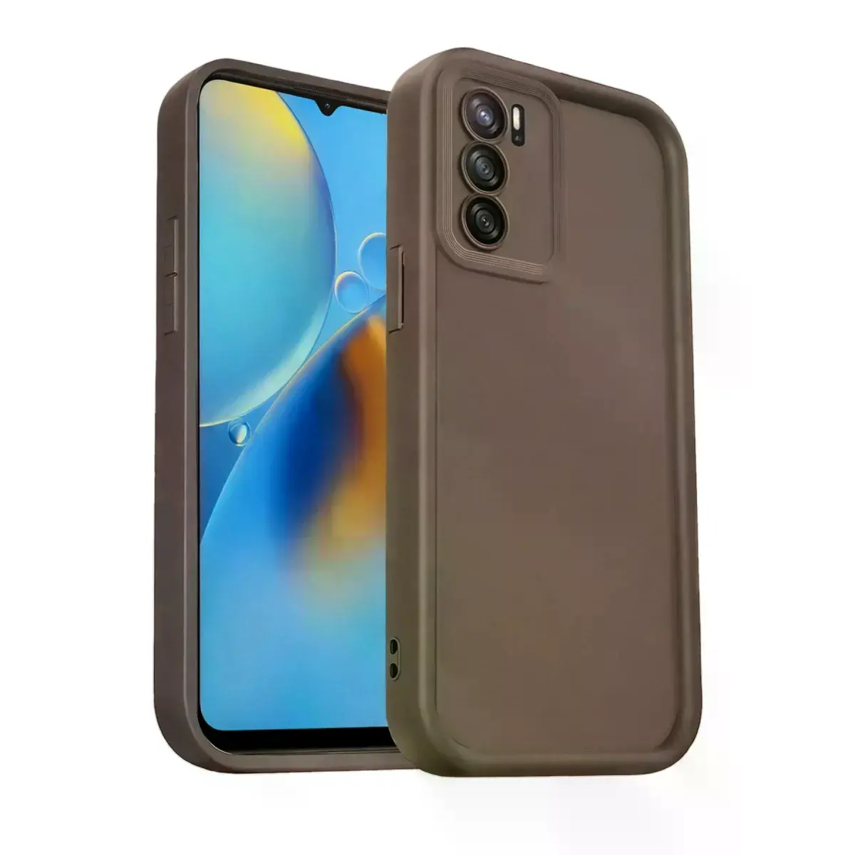 Oppo A16 Kılıf Viera Silikon - Kahverengi