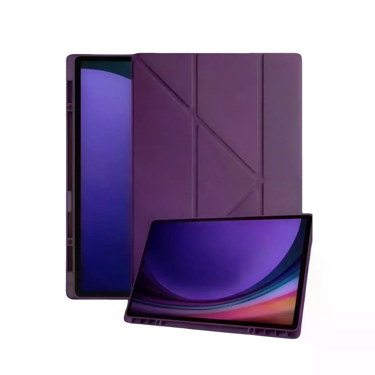 Samsung Galaxy Tab A11 Plus Kalemlikli Mars Tablet Kılıfı - Mürdüm