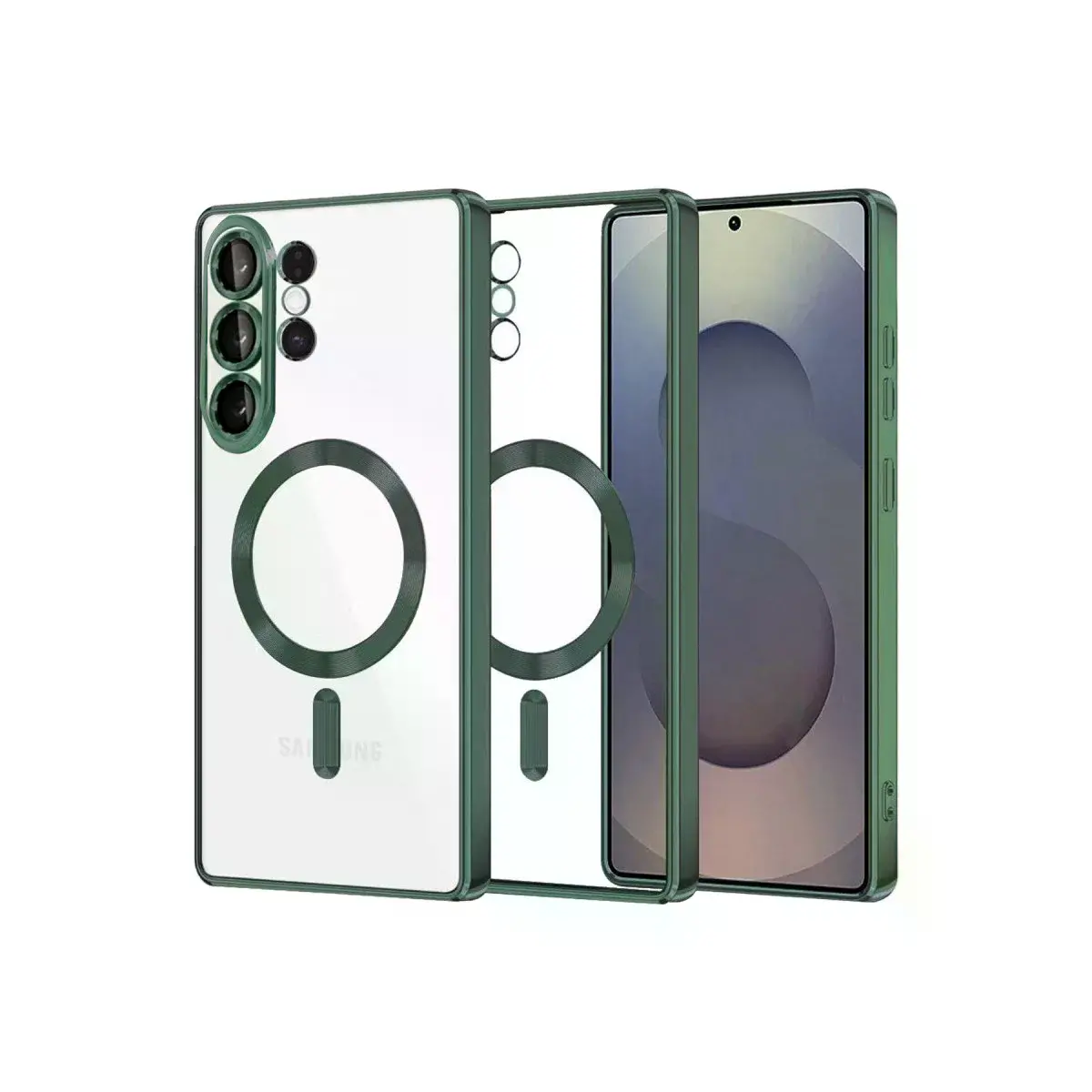 Samsung Galaxy S26 Ultra Kross Magneticsafe Kapak - Koyu Yeşil