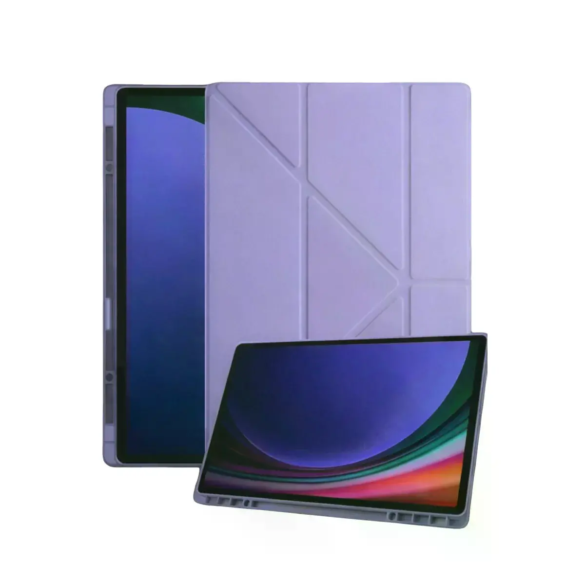 Samsung Galaxy Tab A11 Plus Kalemlikli Mars Tablet Kılıfı - Lila