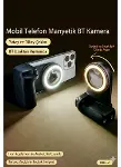 Bluetooth Manyetik Telefon Yapıştırma Kavrama Halka Dolgu Işığı ile Magsafe Selfie Klips-2