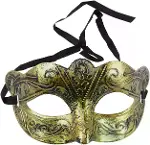 Maskeli Balo Antik Gri Gümüş Eskitilmiş Maske Balo Venedik-4