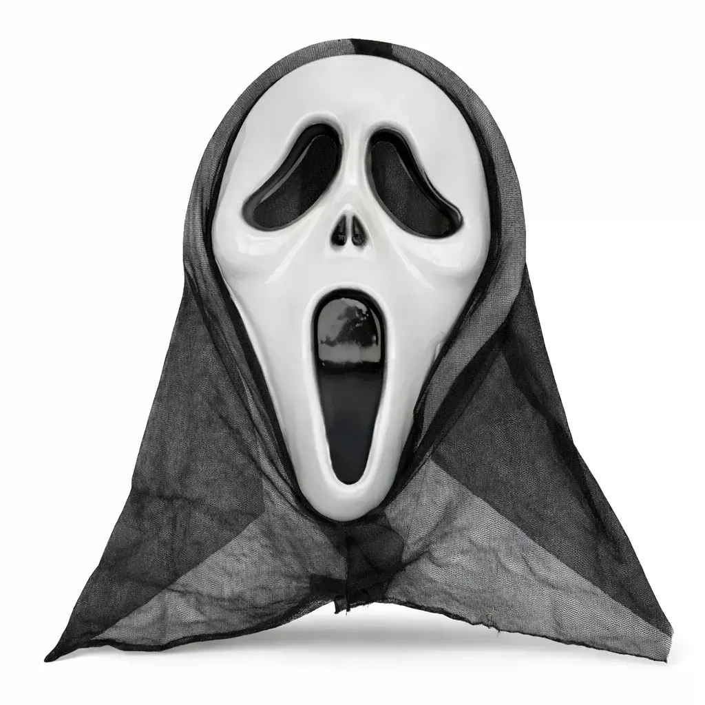 Kapşonlu Çığlık Maskesi Scream Maskesi - Hayalet Maskesi 33x21 Cm