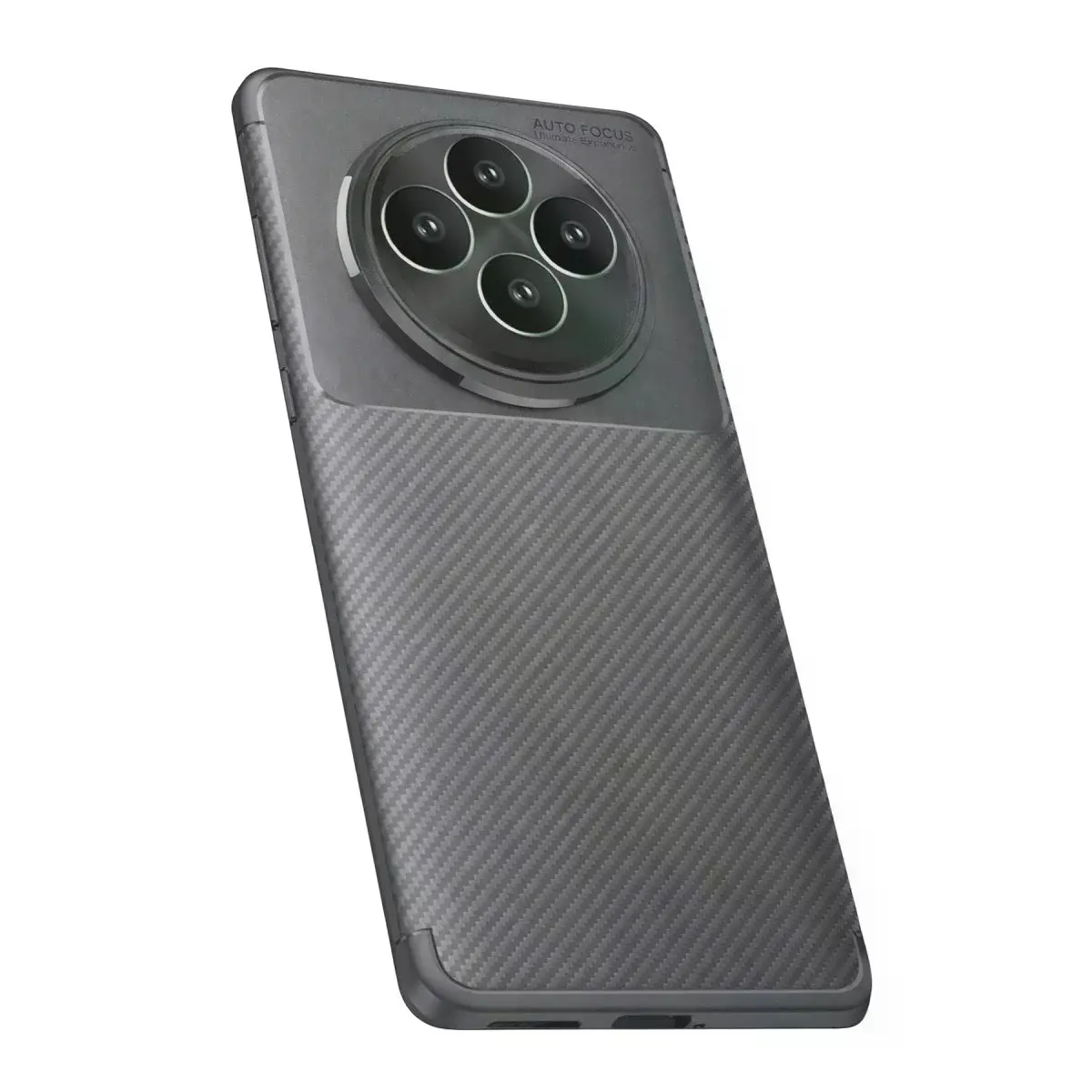 Oppo Reno 11 Fs Kılıf Auto Focus Karbon Kapak - Gri