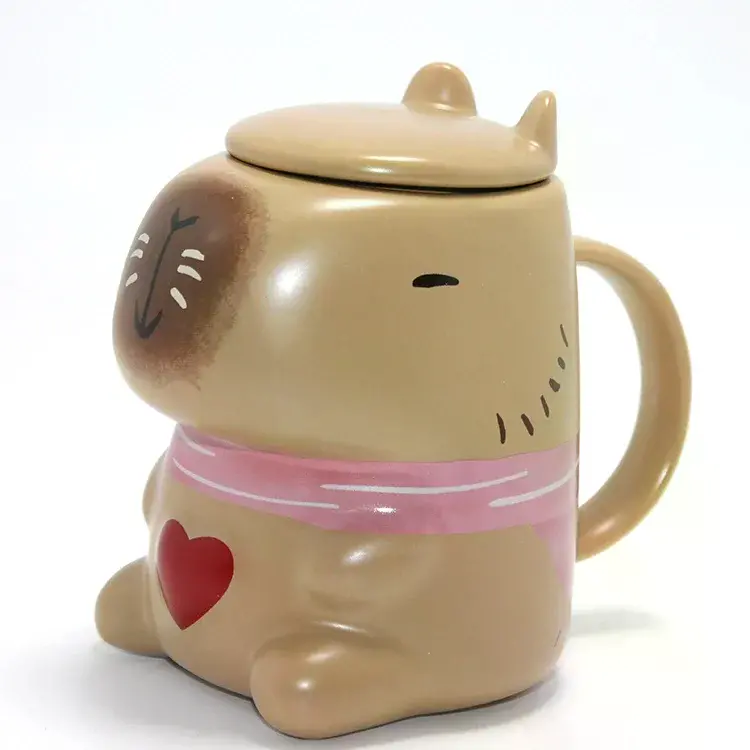3d Capybara Tasarımı Porselen Kupa Bardak Alk4510
