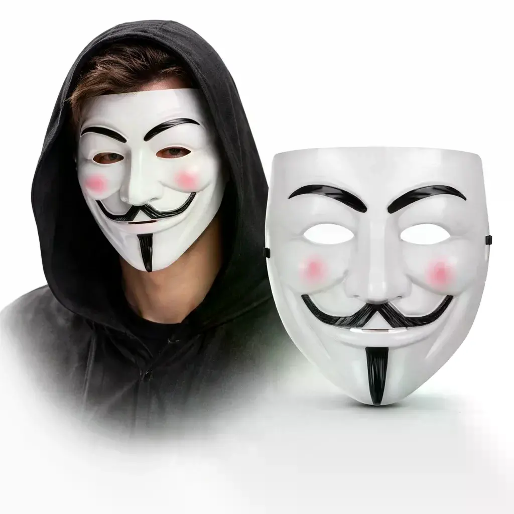 V Mask Premium Vendetta Beyaz Maske (guy Fawkes Stil)