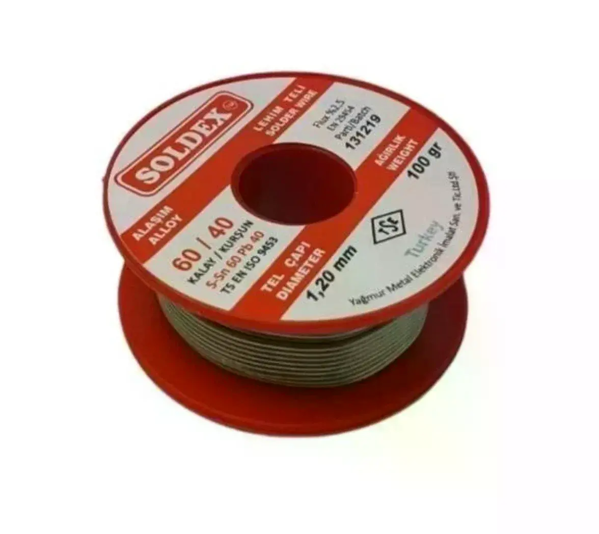 60/40 Lehim Teli 100 Gr 1.20 Mm (sn:60 / Pb:40)