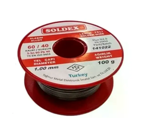 60/40 Lehim Teli 100 Gr 1,00 Mm (sn:60 / Pb:40)