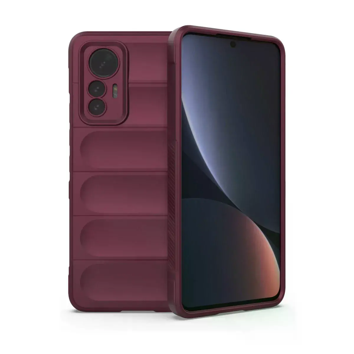 Xiaomi Mi 12 Lite Kılıf Optimum Silikon - Bordo