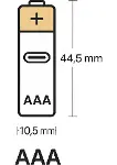 Type-C Şarjlı 800MWH 1.5V Şarj Edilebilir 2’li AAA İnce Pil - Lityum Iyon Batarya-2