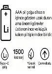 Type-C Şarjlı 800MWH 1.5V Şarj Edilebilir 2’li AAA İnce Pil - Lityum Iyon Batarya-3