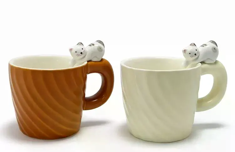3d Kedi Figürlü Desenli Kupa Bardak Alk5033
