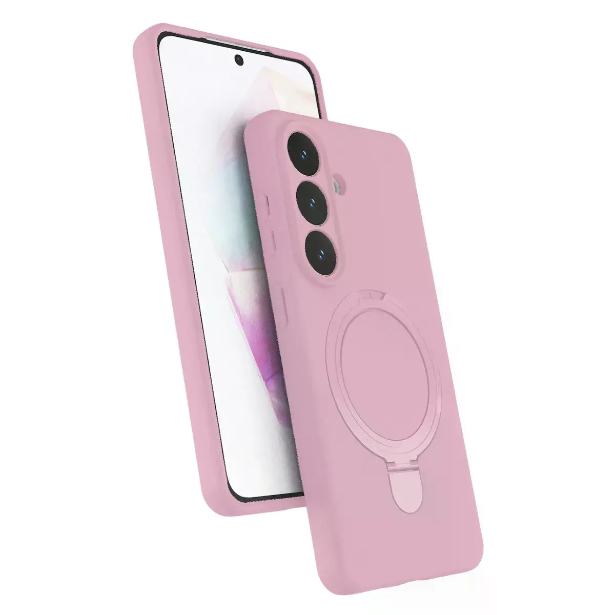 Samsung Galaxy S26 Regal Magsafe Standlı Kapak - Açık Pembe