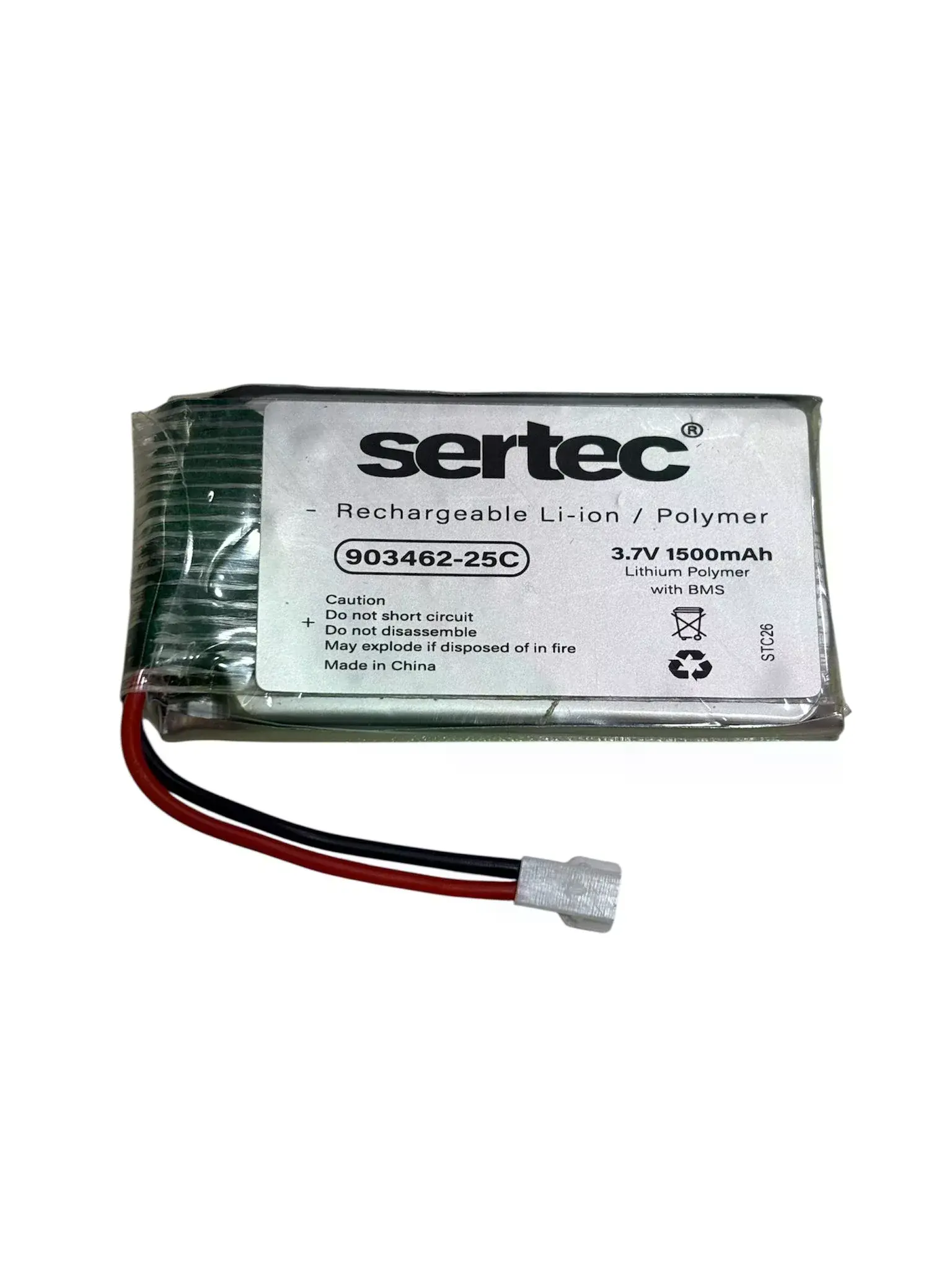 / 903462 / 3,7v - 1500mah. - 25c  Beyaz Soket