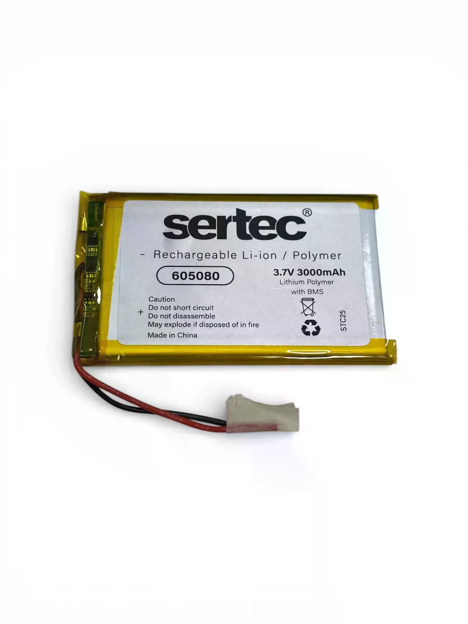 605080 3.7v 3000 Mah Li-polymer Pil (devreli/1.5a)