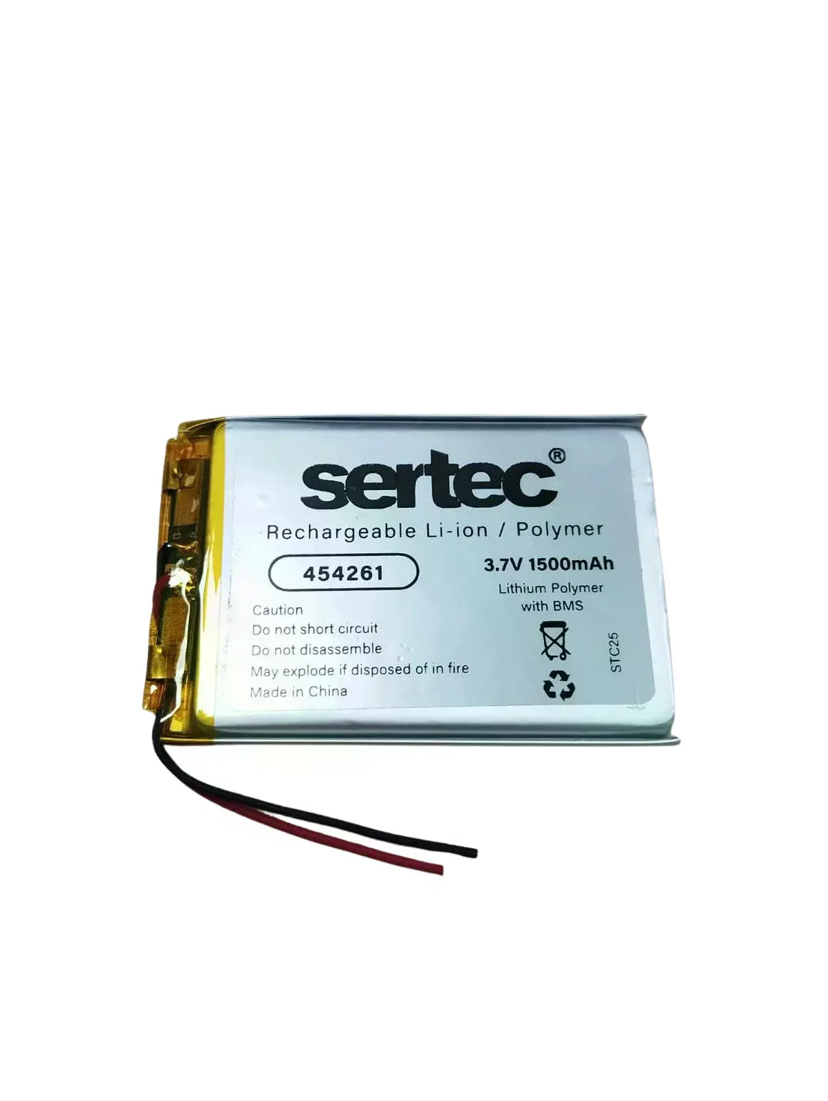 454261 3.7v 1500 Mah Li-polymer Pil (devreli/1.5a)