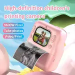 Dijital Fotoğraf Çıkaran Video Kaydedici Taşınabilir Anında Baskı Çıkaran Çocuk Kamerası  Pembe-3
