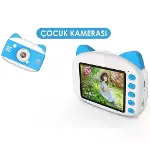 X900 Dijital Çocuk Fotoğraf Makinesi Selfie Kamera 3.5 İnç Dijital Çocuk Kamerası 1080p (Mavi)-1