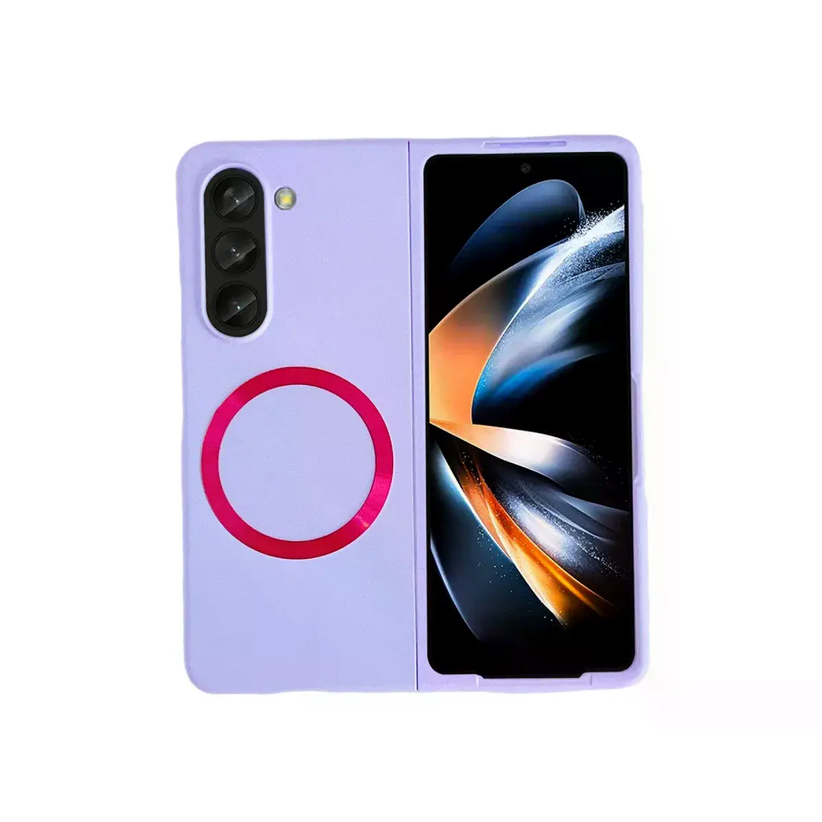 Samsung Galaxy Z Fold 5 Kılıf Mata Fold Kapak - Lila