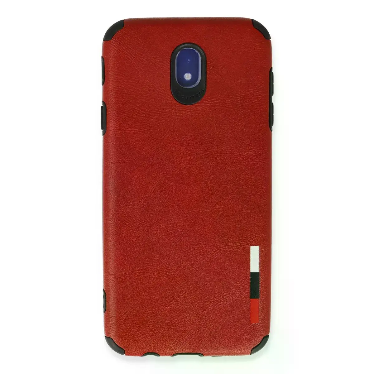 Samsung Galaxy J7 Pro / J730 Kılıf Loop Deri Silikon - Kırmızı